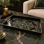 Ramadan & Eid al-Fitr Plastic Serving Tray – Geometric Star Rosette - MintiHome