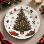 Christmas Decorative Charger Plate – Potted Tree Gifts full-print plastic serving tray shown in a product view.