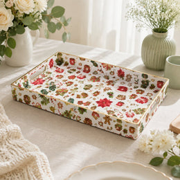 Christmas Gingerbread Serving Tray - Cocoa and Holly - MintiHome
