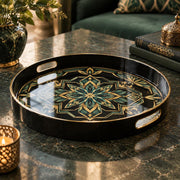Ramadan & Eid al-Fitr Plastic Serving Tray – Geometric Star Rosette - MintiHome
