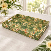Daily Decorative Plastic Serving Tray – Yellow Hibiscus Tropical - MintiHome