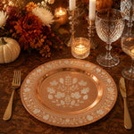 Thanksgiving Charger Plate in Warm Autumn Orange Tone - MintiHome