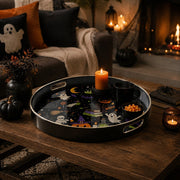 Halloween Witch and Skull Serving Tray – Spooky Icon Design - MintiHome