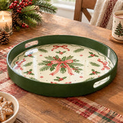 Christmas Decorative Serving Tray – Holly Bow Scatter - MintiHome