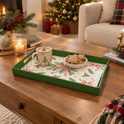 Christmas Decorative Serving Tray – Holly Bow Scatter - MintiHome