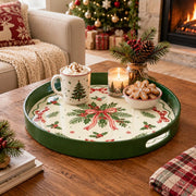 Christmas Decorative Serving Tray – Holly Bow Scatter - MintiHome
