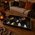 Halloween Cute Ghost Serving Tray – Spooky Tree and Star - MintiHome