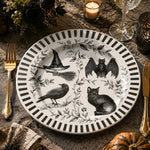 Halloween Silhouette Raven Cat Decorative Plastic Plate – Berries - MintiHome