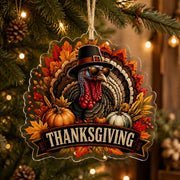 Thanksgiving Turkey Acrylic Hanging Decor, Whimsical Fall Ornament - MintiHome