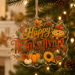 Thanksgiving Pumpkin Acrylic Hanging Wall Decor, Autumn Home Sign - MintiHome