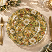 Daily Decorative Charger Plate – Allover Blossom Berry decorative charger plate on a styled table.
