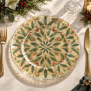 Daily Decorative Charger Plate – Leaf Rosette Berries decorative charger plate on a styled table.