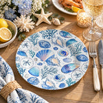 Daily Decorative Charger Plate – Blue Shell Starfish decorative charger plate on a styled table.