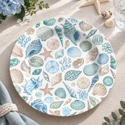 Daily Decorative Charger Plate – Cream Shell Drift decorative charger plate on a styled table.