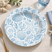 Daily Decorative Charger Plate – Blue Starfish Shells decorative charger plate on a styled table.