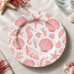 Daily Decorative Charger Plate – Aqua Shell Medley decorative charger plate on a styled table.