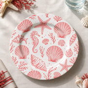 Daily Decorative Charger Plate – Aqua Shell Medley decorative charger plate on a styled table.
