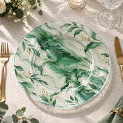 Daily Decorative Charger Plate – Soft Green Leaf Wash decorative charger plate on a styled table.