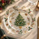 Daily Decorative Charger Plate – Cream Tree with Berry decorative charger plate on a styled table.