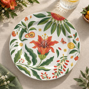 Daily Decorative Charger Plate – Lily Butterfly Cream decorative charger plate on a styled table.