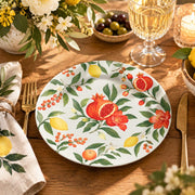 Daily Decorative Charger Plate – Pomegranate Orange decorative charger plate on a styled table.