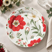 Daily Decorative Charger Plate – Red Bloom Foliage decorative charger plate on a styled table.