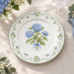 Daily Decorative Charger Plate – Hydrangea Leaf Stems decorative charger plate on a styled table.