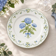 Daily Decorative Charger Plate – Hydrangea Leaf Stems decorative charger plate on a styled table.
