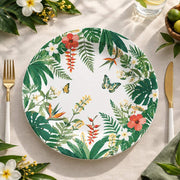 Daily Decorative Charger Plate – Tropical Bloom Wreath decorative charger plate on a styled table.