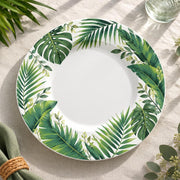 Daily Decorative Charger Plate – Palm Frond on White decorative charger plate on a styled table.