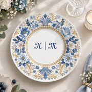 Wedding Decorative Charger Plate – Monogram Medallion decorative charger plate on a styled table.