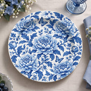 Wedding Decorative Charger Plate – Blue White Chinoiserie decorative charger plate on a styled table.