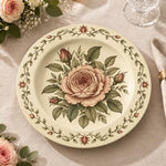 Daily Decorative Charger Plate – Rose Purple Sprig decorative charger plate on a styled table.