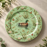 Daily Decorative Charger Plate – Mallard Pale Green decorative charger plate on a styled table.