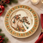 Daily Decorative Charger Plate – Horses Jewelled Harness decorative charger plate on a styled table.