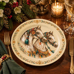 Daily Decorative Charger Plate – Horse Heads Ornament decorative charger plate on a styled table.