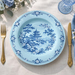 Daily Decorative Charger Plate – Blue Willow Pavilion decorative charger plate on a styled table.