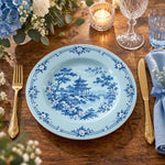 Daily Decorative Charger Plate – Blue Willow Pavilion decorative charger plate on a styled table.