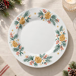 Christmas Decorative Charger Plate – Blue Sprig Centre decorative charger plate on a styled table.