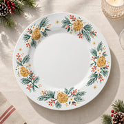 Christmas Decorative Charger Plate – Blue Sprig Centre decorative charger plate on a styled table.
