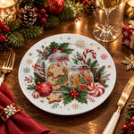Christmas Decorative Charger Plate – Nutcracker Treats decorative charger plate on a styled table.