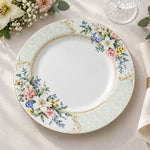 Christmas Decorative Charger Plate – Mint Blue Band decorative charger plate on a styled table.