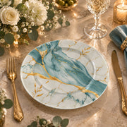Daily Decorative Charger Plate – Tropical Duo Mix Green decorative charger plate on a styled table.