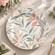 Daily Decorative Charger Plate – Sage Leaf Field Allover decorative charger plate on a styled table.