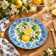 Daily Decorative Charger Plate – Ivory Ring Border decorative charger plate on a styled table.