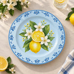 Daily Decorative Charger Plate – Powder Blue Medallion decorative charger plate on a styled table.