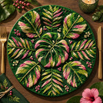 Daily Decorative Charger Plate – Deep Green Banana Palm - MintiHome