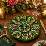 Daily Decorative Charger Plate – Deep Green Banana Palm - MintiHome