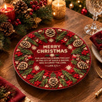Christmas Decorative Charger Plate – Red Merry Christmas Verse Ring - MintiHome