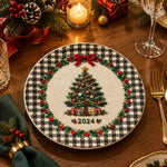 Christmas Decorative Charger Plate – Buffalo Check Tree 2024 - MintiHome
